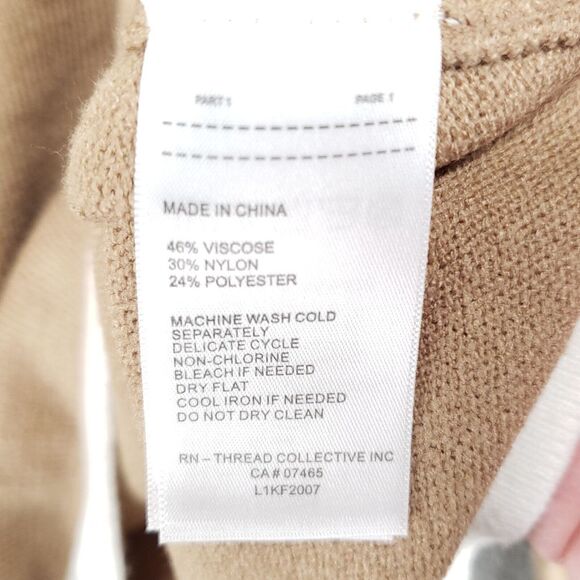 Laundry by Shelli Segal Los Angeles Half Zip Sweater Womens M Camel Beige - Picture 12 of 16